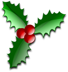 282x297 Christmas Leaves Clip Art