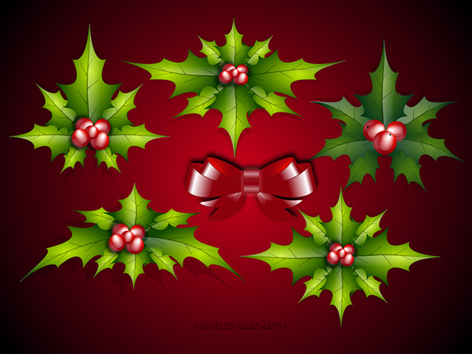 680x510 Christmas Leaves Free Vector Free Vectors Ui Download
