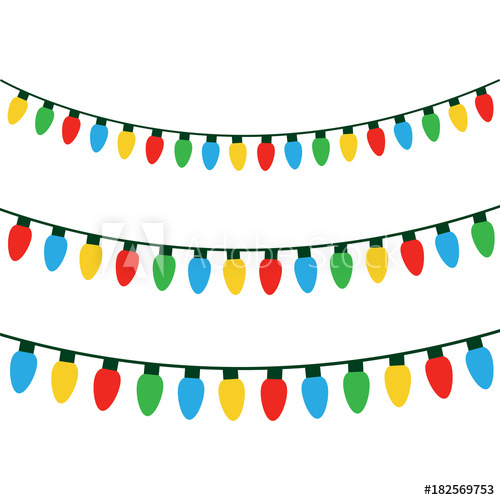 500x500 Christmas Colorful Lights On String. Colorful Xmas Light Bulbs