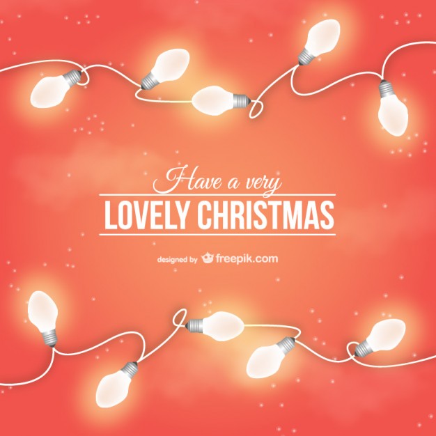 626x626 Lovely Christmas Card With Light Bulbs Vector Free Download