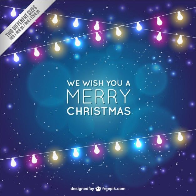 626x626 Christmas Card With Light Bulbs Vector Christmas