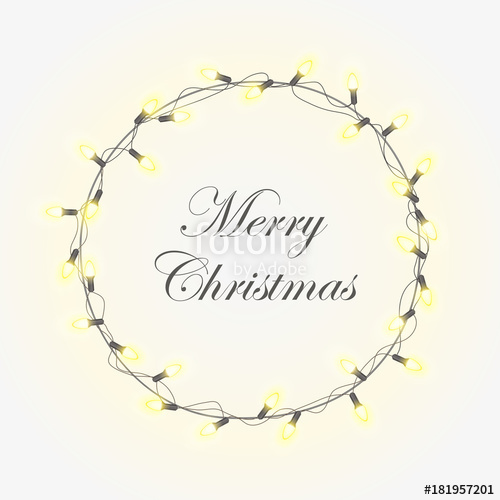 500x500 Christmas Light Vector Background With Bright Realistic Modern