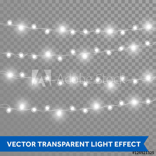 500x500 Christmas Lights Vector Isolated Realistic Glowing