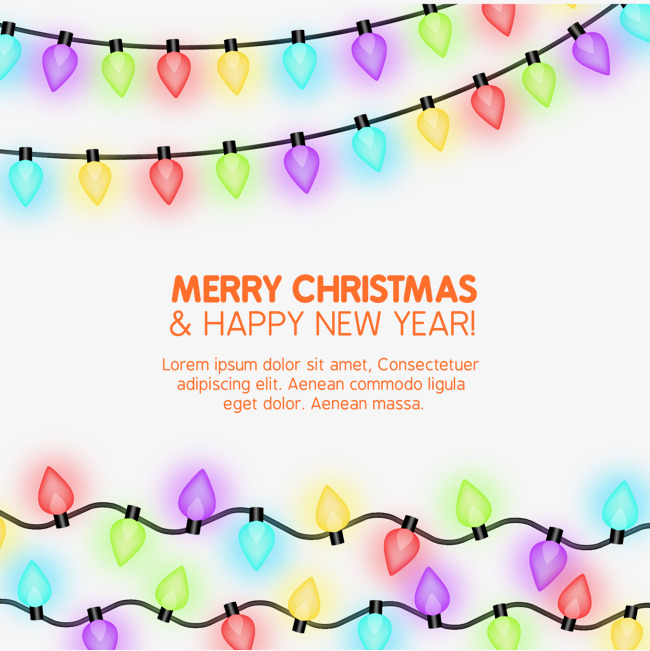 650x651 Bright Christmas Lights Vector Material, Bright Christmas Lights