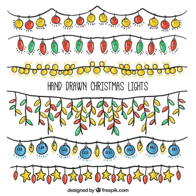 626x626 Christmas Lights Vector Free