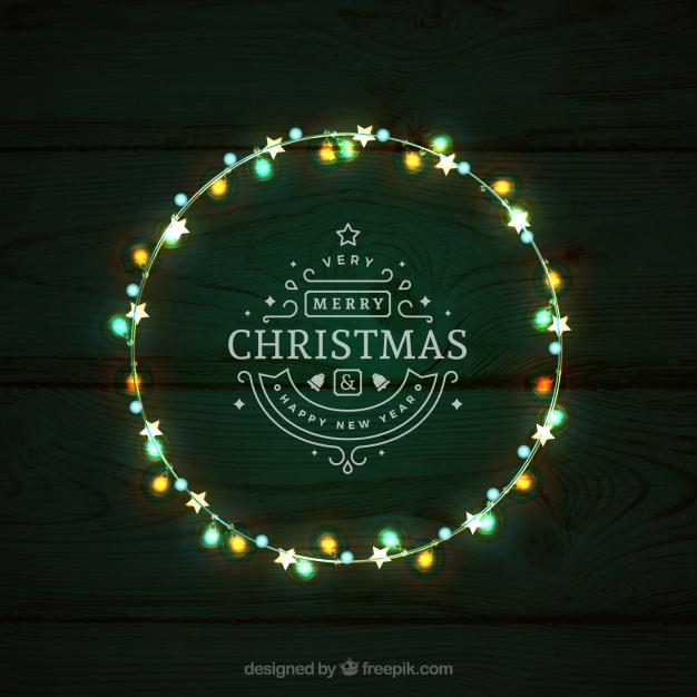 626x626 Green Christmas Lights Vector Graphic Vector Free Download