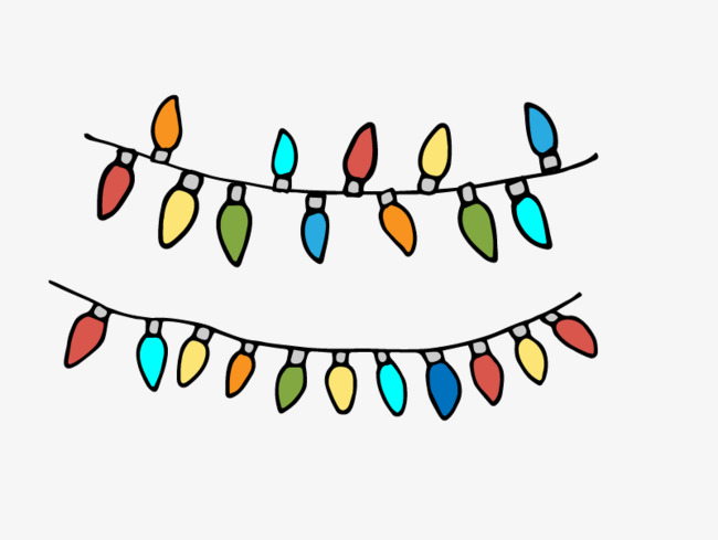 650x489 Pretty Lights Christmas Cartoon Vector Material, Light Vector