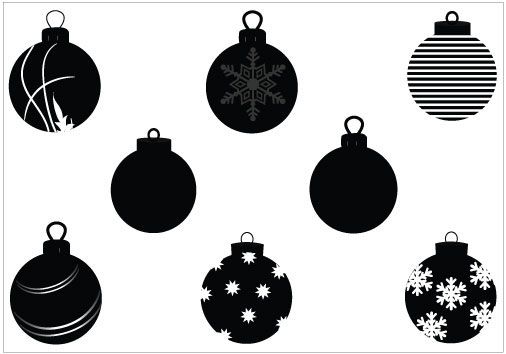 506x354 Christmas Silhouettes Clipart Ornament Vector Clipart Decor
