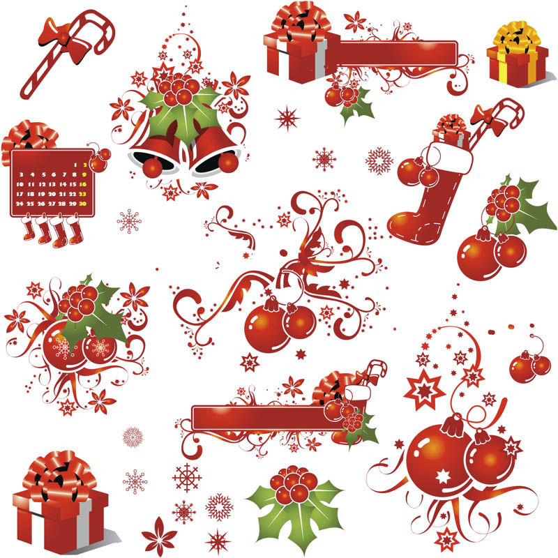 800x800 Red Christmas Ornaments Vector Vector Graphics Blog