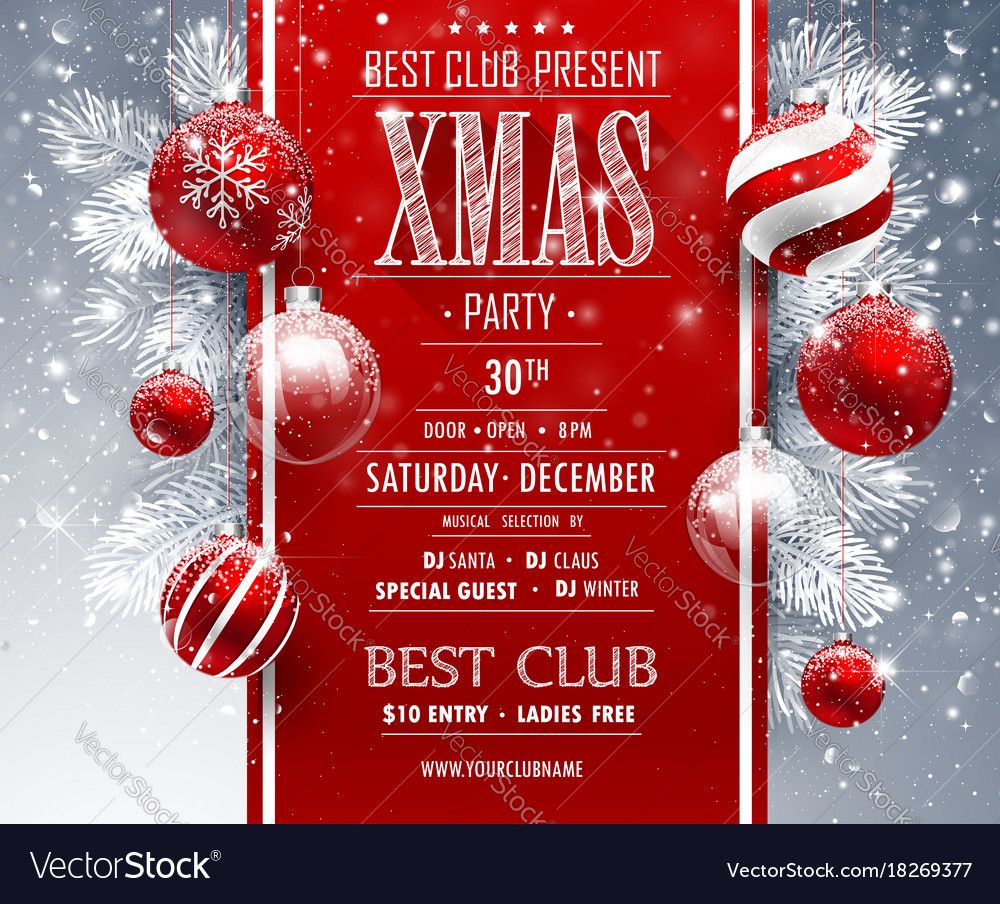 1000x904 Christmas Party Design Template. Vector Illustration. Download A