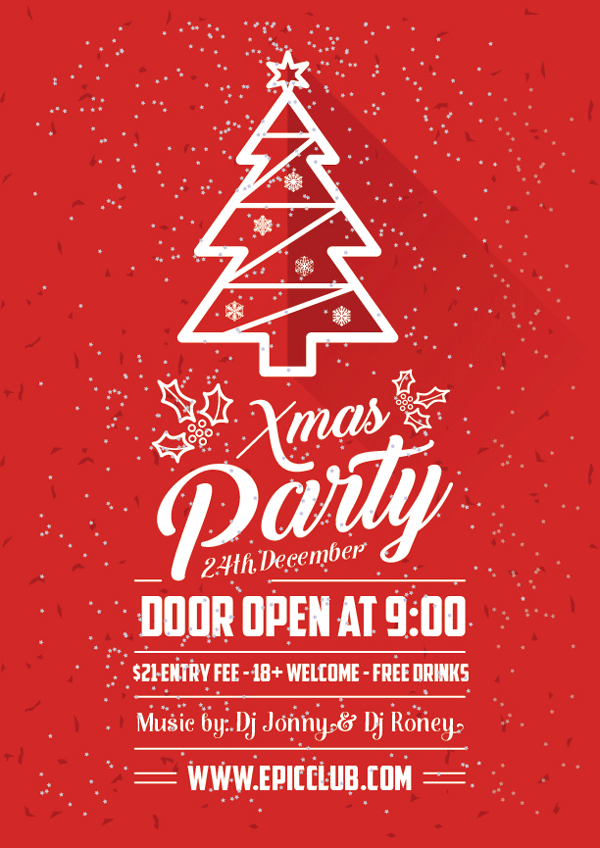 600x848 Free A4 Christmas Party Flyer Design Template Amp Mock Up Psd