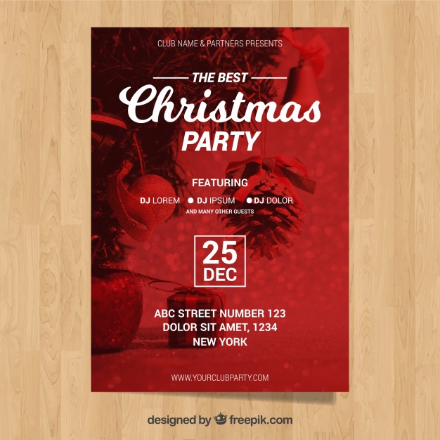 626x626 The Best Christmas Party Vector Free Download