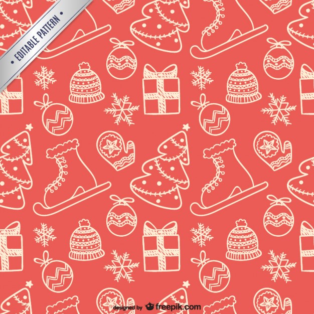 626x626 Christmas Elements Pattern Vector Free Download