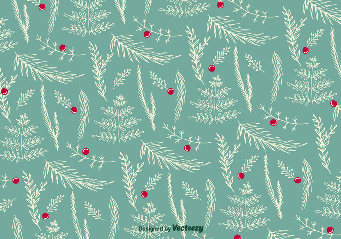 700x490 Christmas Floral Pattern Vector