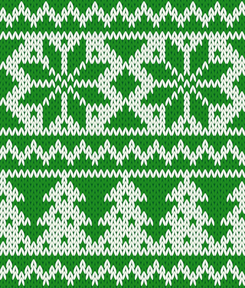 500x588 Knitted Fabric Christmas Pattern Vector Set 04 Free Download