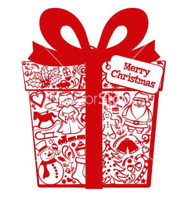 380x400 Images Of Christmas Gift Box Vector