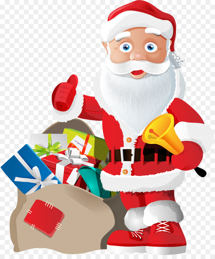 900x1080 Santa Claus Christmas Gift Clip Art