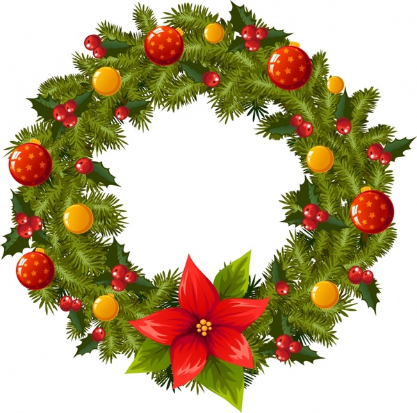 600x594 Christmas Wreath Vector Free Vector In Encapsulated Postscript Eps