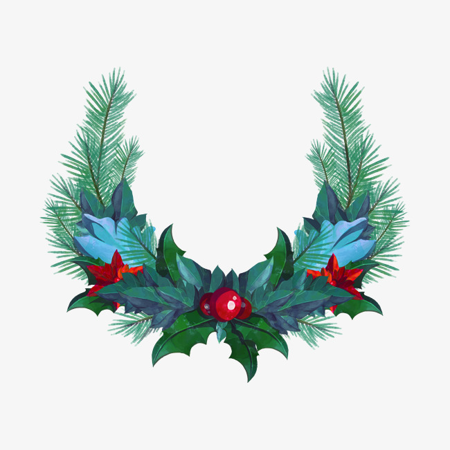 650x651 Vector Christmas Wreath, Vector Decorative Stars, Christmas Vector