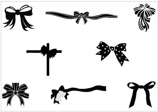 505x357 Christmas Ribbon Vector Download Christmas Vector Silhouette