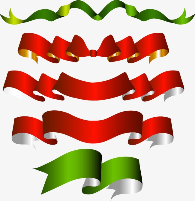 650x670 Christmas Decoration Ribbon Vector Material, Christmas Vector