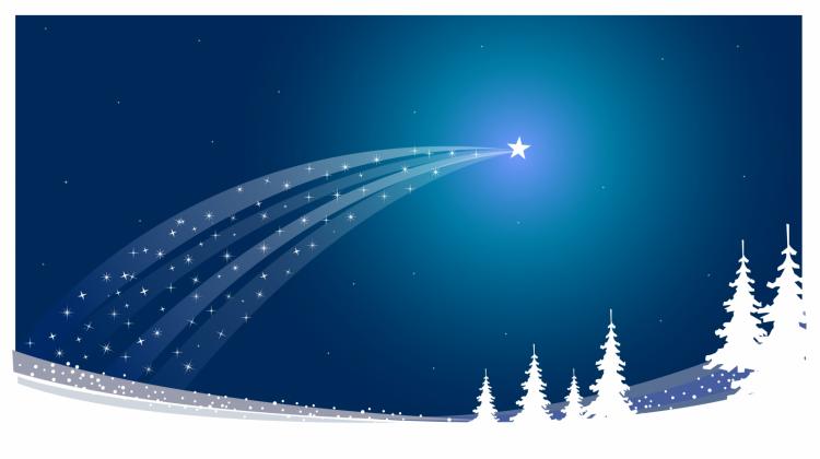 750x420 Christmas Star Free Vector 4vector