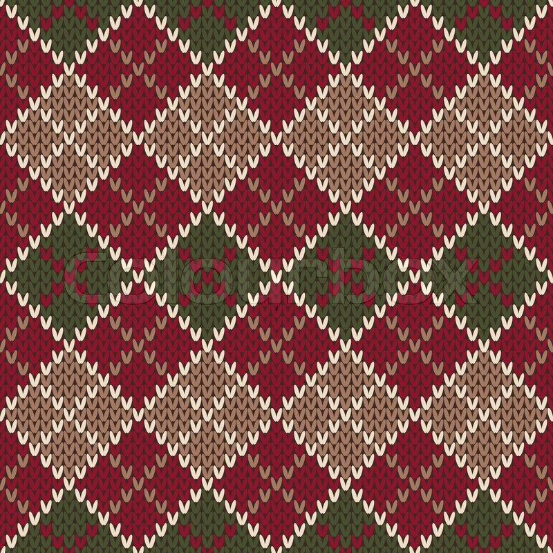 800x800 Traditional Christmas Sweater Design. Seamless Argyle Knitted