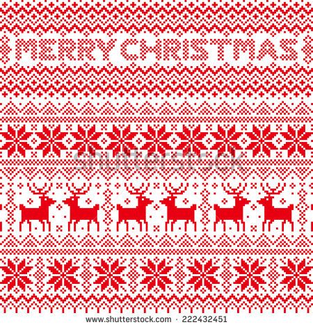 450x470 Nordic Pattern.background Of Snow Crystal And Reindeer.