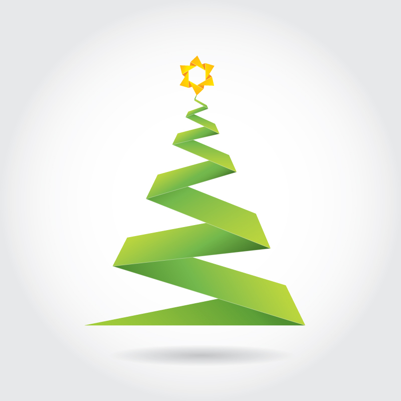 800x800 Free Origami Christmas Tree Vector Ian Barnard