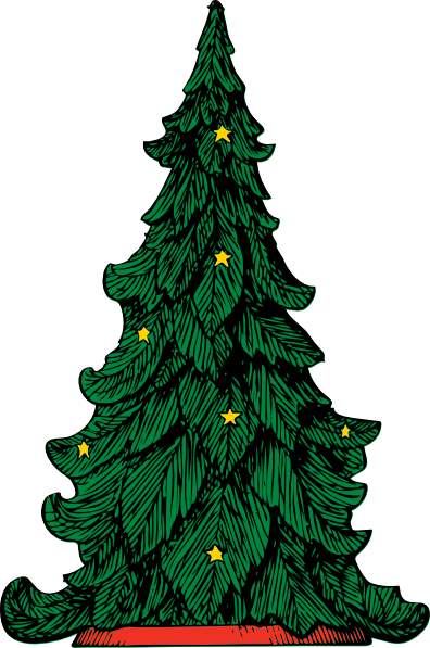 396x597 Christmas Tree Clip Art Free Vector 4vector