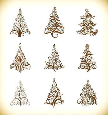 347x368 Clip Art Free Christmas Tree Vector Set Of Trees Free Clip Art