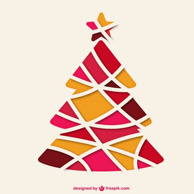 626x626 Abstract Christmas Tree Vector Free Download