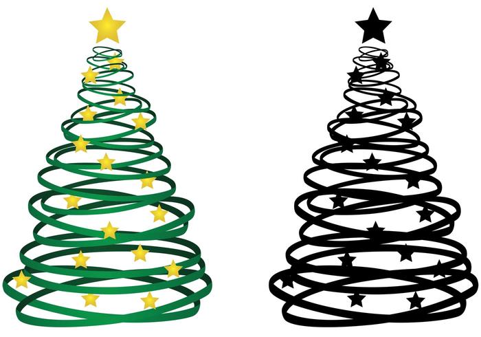 700x490 Ribbon Christmas Tree Vector Free Vector Art