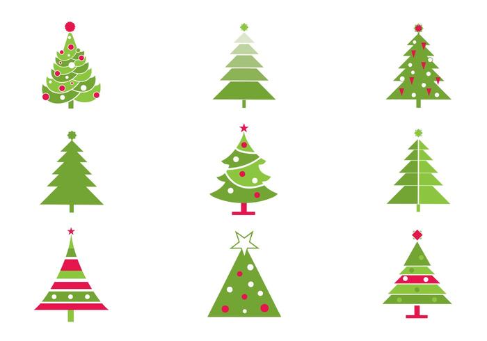 700x490 Stylized Christmas Tree Vector Pack