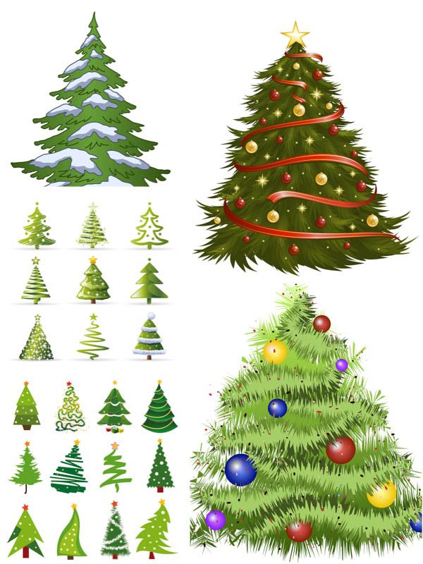 600x800 Christmas Tree Vector Free Vector Graphic Resources
