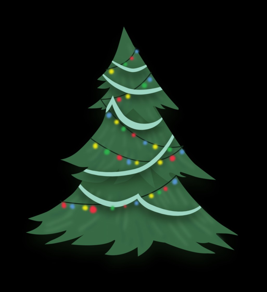 1026x1122 Stylish Christmas Tree Vector Art Tasty Pony Credit Free By