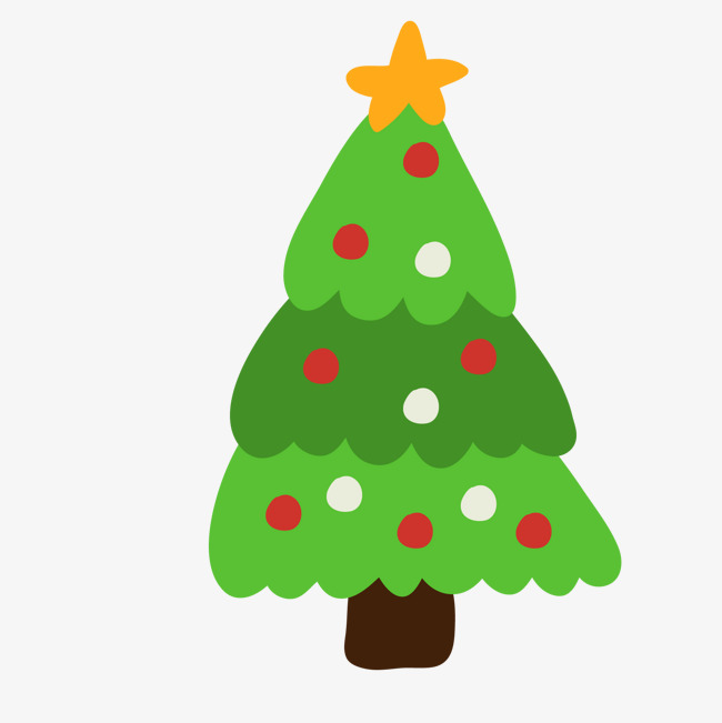 650x651 Cartoon Christmas Tree Vector, Cartoon Vector, Christmas Vector