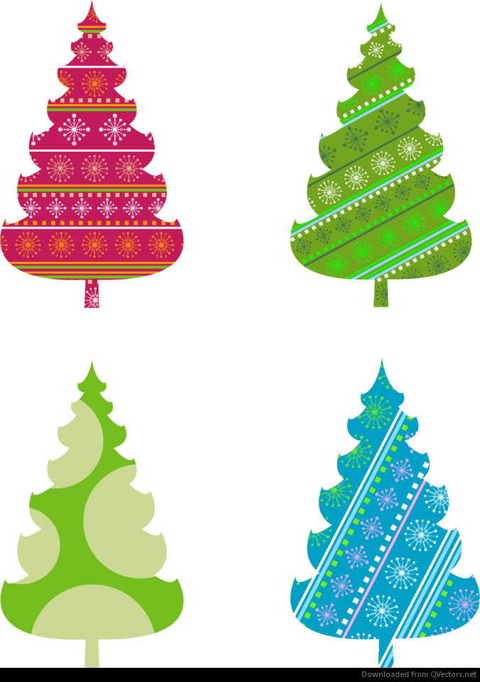 676x961 Abstract Christmas Tree Vector Graphics