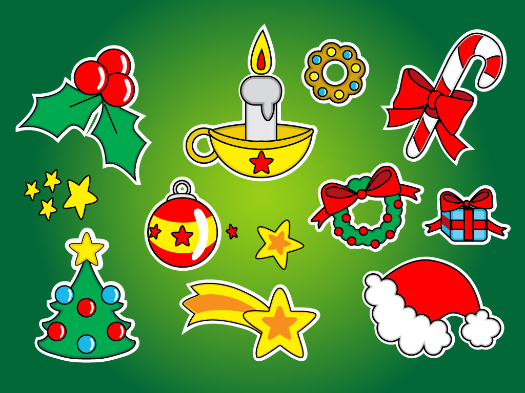 1024x768 Christmas Vector Clip Art