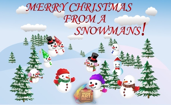 600x371 Merry Christmas Vector Free Vector In Adobe Illustrator Ai ( .ai