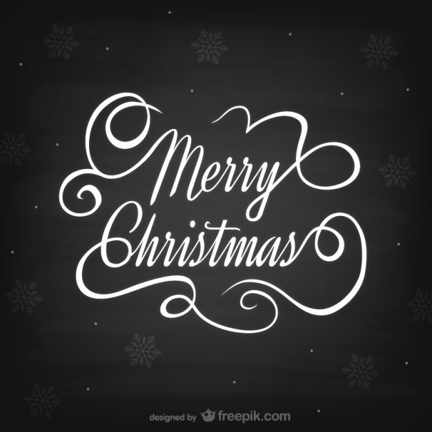 626x626 Black And White Christmas Lettering Free Vector 123freevectors