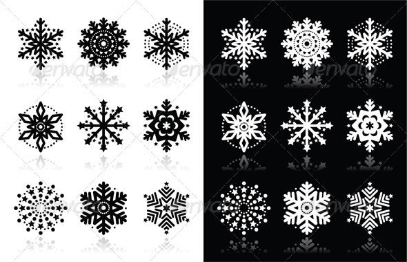 590x379 Christmas Or Winter Snowflakes Vector Icons By Redkoala Graphicriver