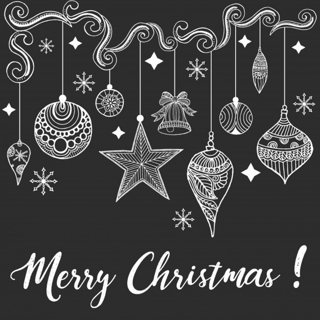 626x626 Hand Drawn Christmas Background Vector Free Download