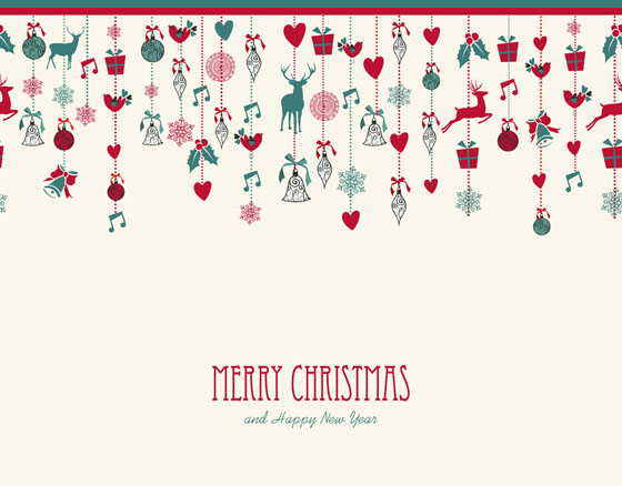 560x438 Christmas Elements Template Vector For Free Download Vector Sources
