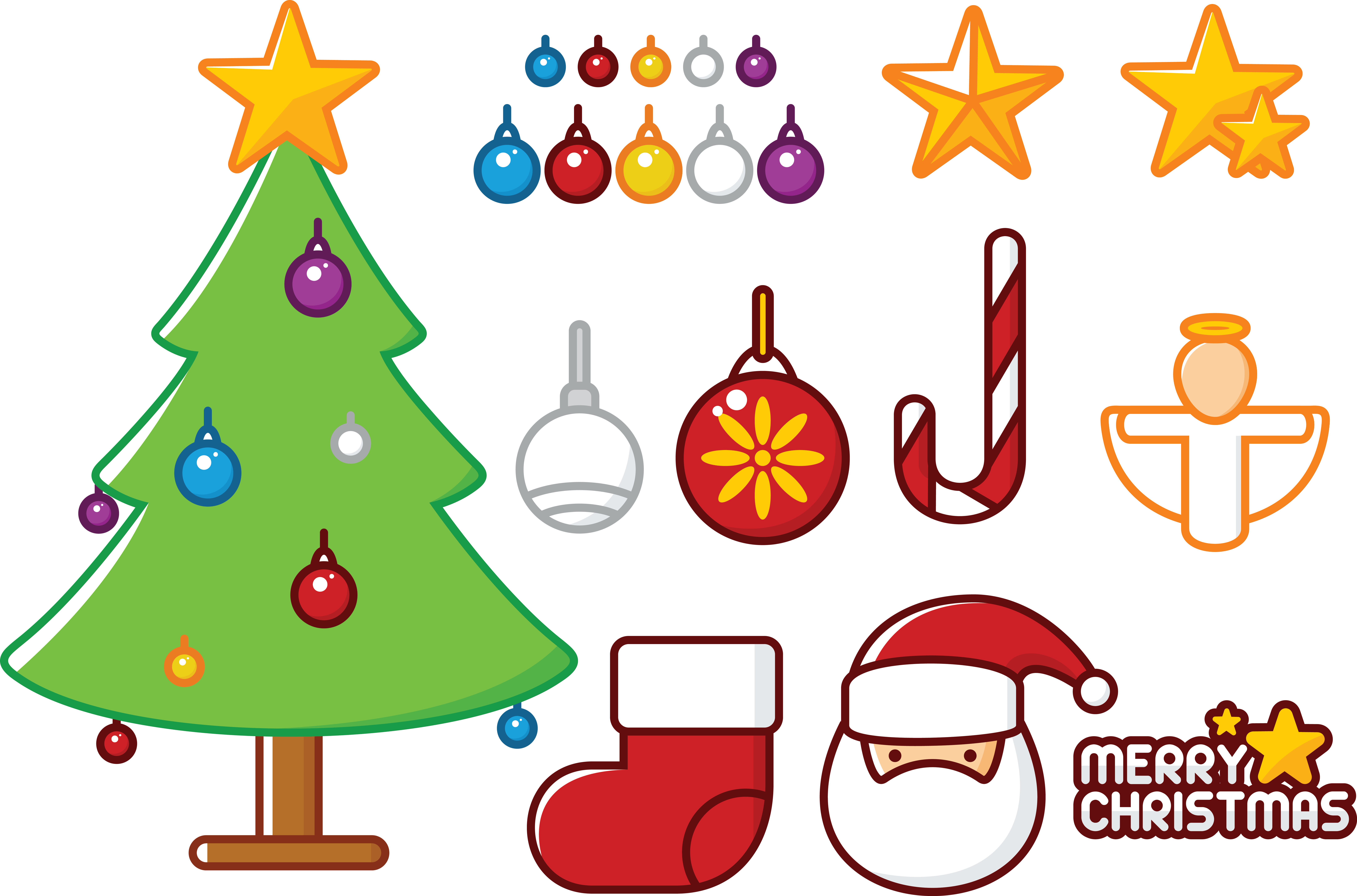 8780x5797 Collection Of Free Christmas Vector Element. Download On Ubisafe