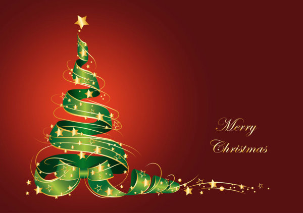 600x422 Merry Christmas Vector Free Download