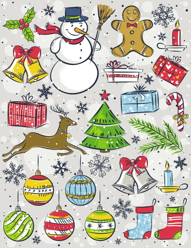 612x794 Merry Christmas From Vectips! Christmas Vector Roundup