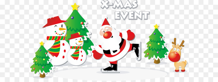 900x340 Cartoon Christmas Vector Elements Png Download