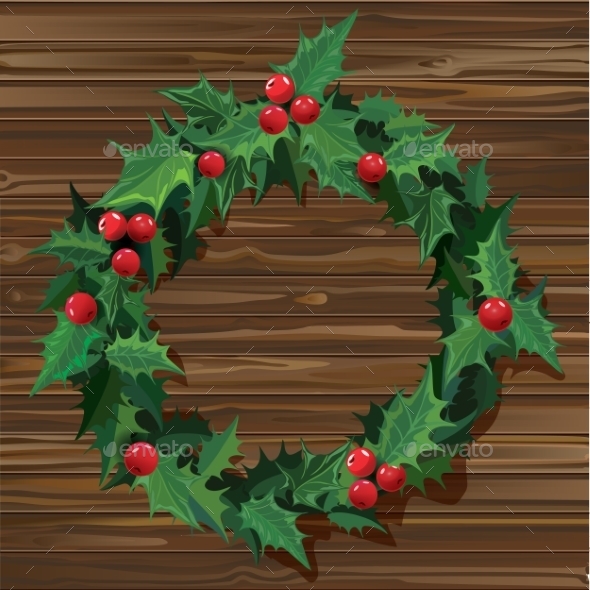 590x590 Christmas Wreath Vector. By Anastasia Nicholls Graphicriver