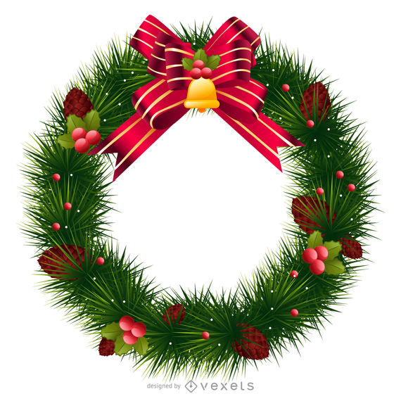 Christmas Wreath Vector at GetDrawings | Free download